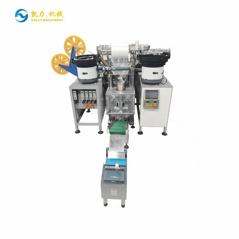 5-Bowl Automatic Counting And Packaging Machine With Customized Velcro Cutting System | Multi-Material Hardware & Plastic Parts Packing Solution best